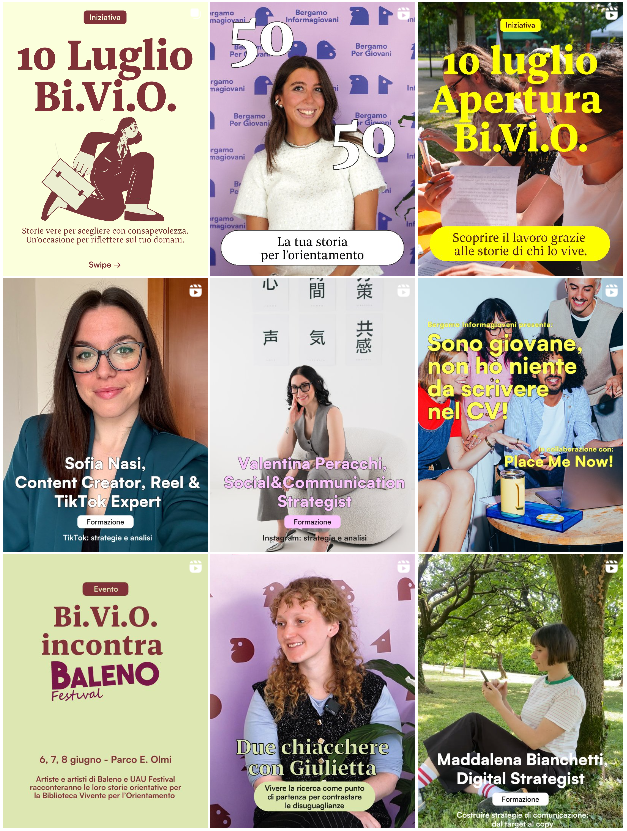 Immagine del feed di Instagram di Bergamo informagiovani